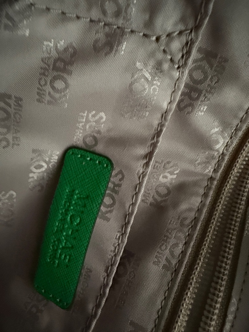 Michael Kors Emerald Green Saffiano Satchel with Gold Hardware - Picture 5 of 5